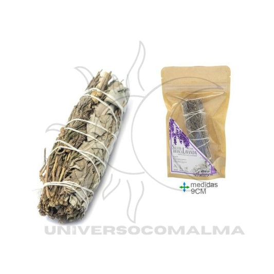 Tocha Sálvia Branca / Lavanda 9cm
