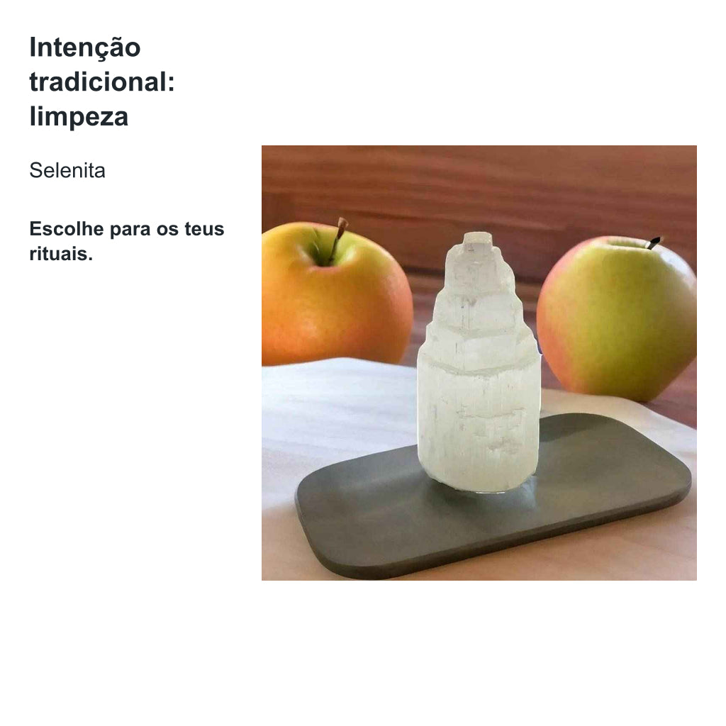 Torre de Selenita para Purificação Energética — benefícios, utilização e características