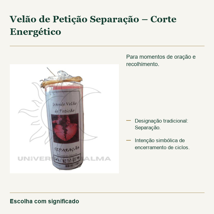 Velão de Petição Separação – Corte Energético — fotografia original e características confirmadas.
