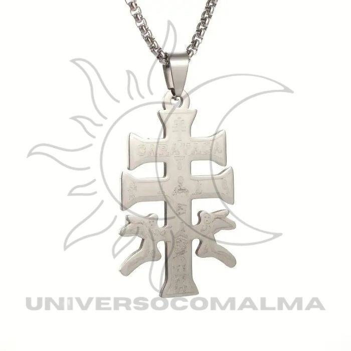 Colar com amuleto Cruz de Caravaca - Universo com Alma ®