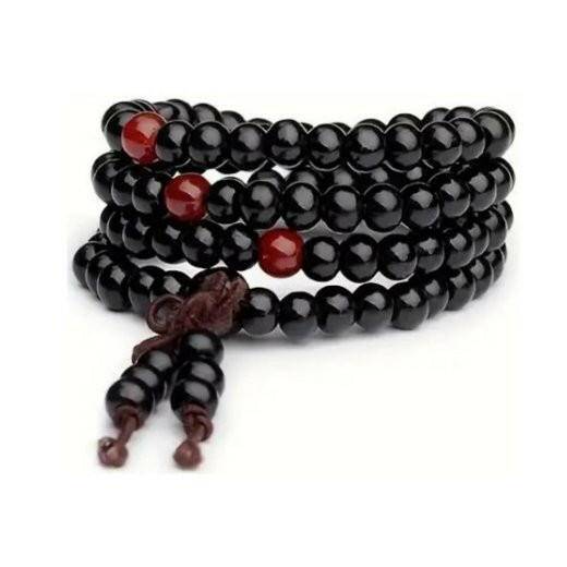 Pulseira de Sândalo Preto - Budista: Serenidade e Espiritualidade - Universo com Alma ®