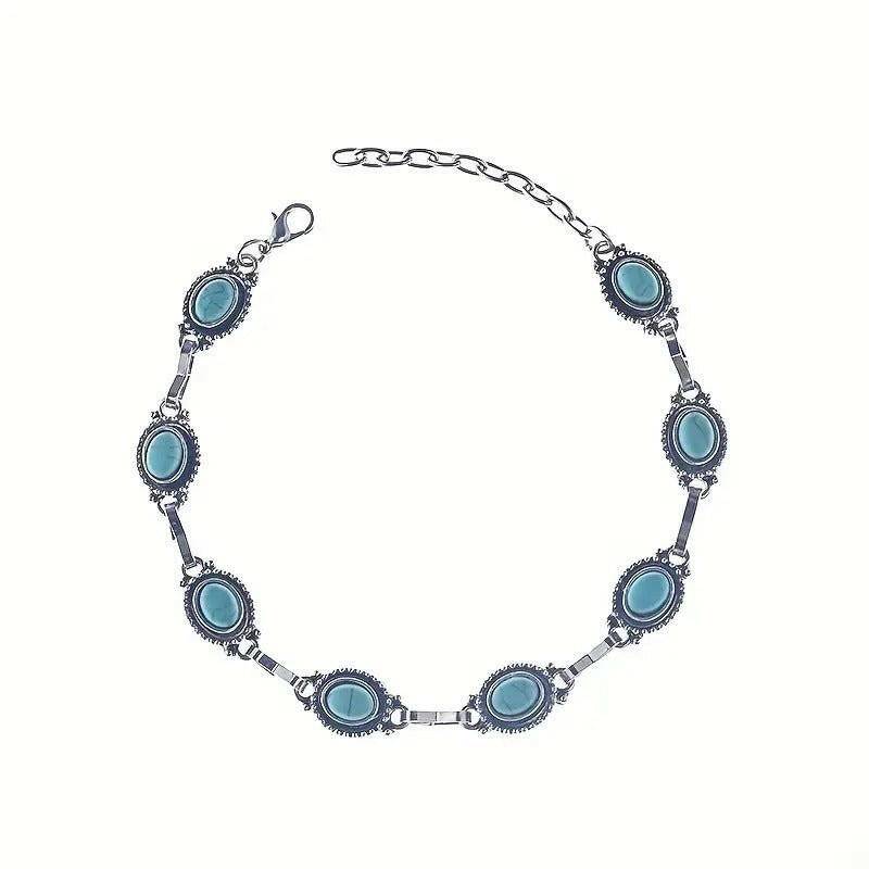 Pulseira de Tornozelo Turquesa Delicada 🦋💠 - Universo com Alma ®