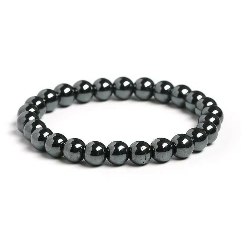 Pulseira Masculina com Contas de Hematite - Universo com Alma ®