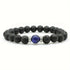 Pulseira Masculina de Pedra de Lava com Conta de Óleo Essencial - LAPIS LAZULI - Universo com Alma ®