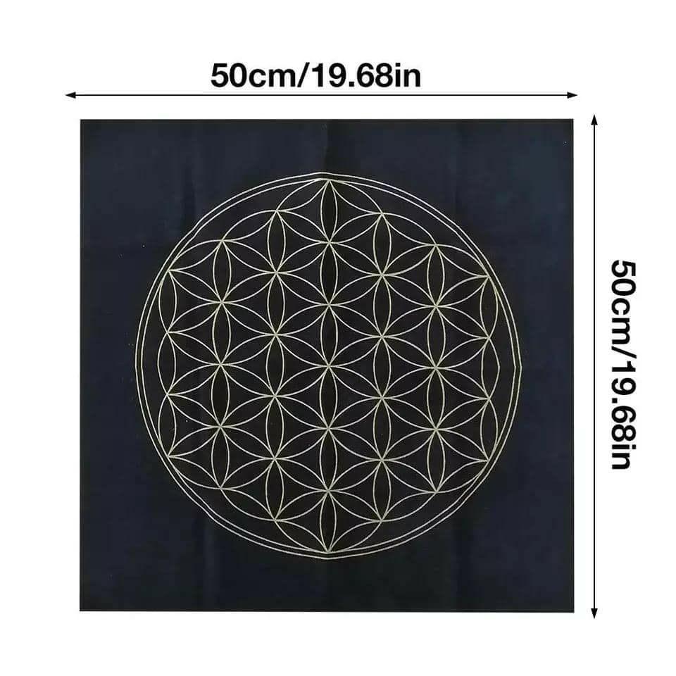 Toalha de Mesa Geometria Sagrada - 50x50cm - Universo com Alma ®