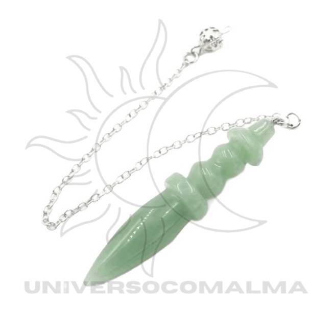 Pêndulo pedra natural de Cristal Natural Egípcio - Aventurina Verde - Universo com Alma ®