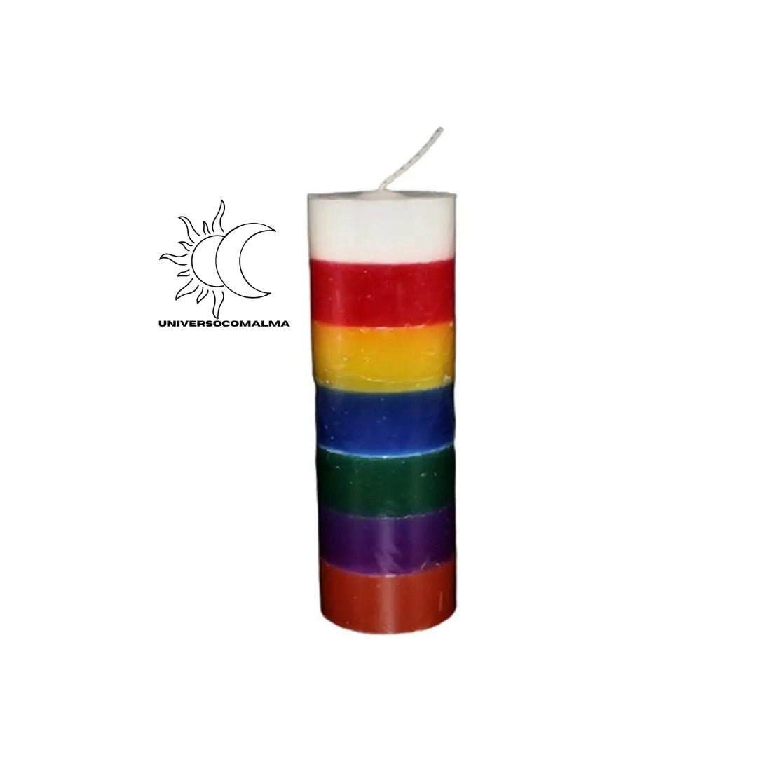 Vela de 7 Dias Multicolorida – Harmonização dos Chakras