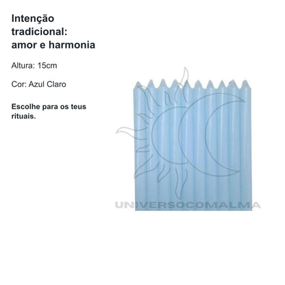 Vela Palito Azul Claro - 15cm — benefícios, utilização e características