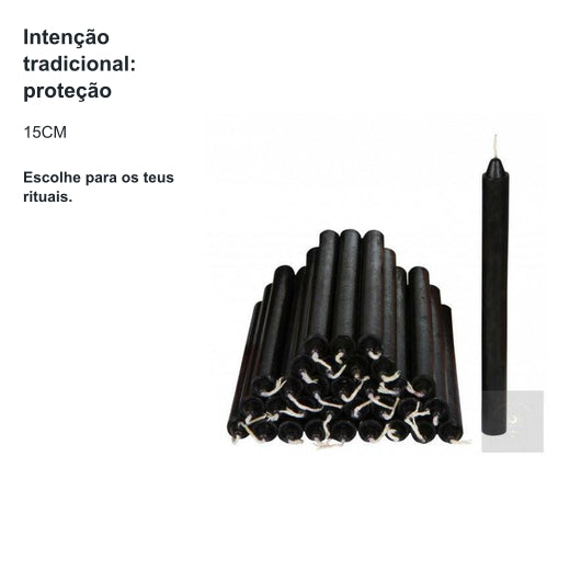 Vela Palito Preta - 15CM — benefícios, utilização e características