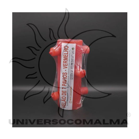 Velão Vermelho 7 Mechas para amor, coragem, paixão e fortalecimento espiritual.