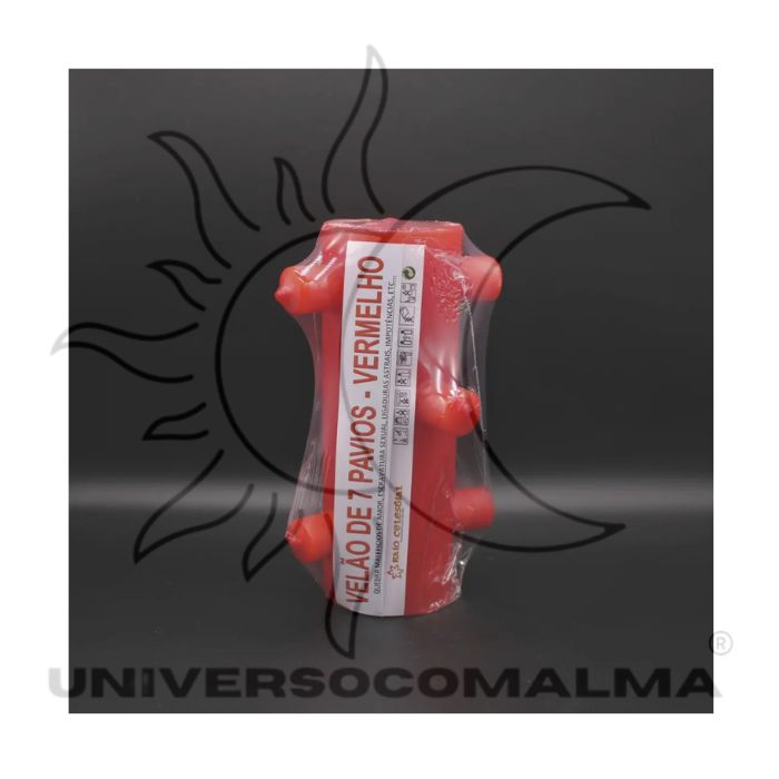 Velão Vermelho 7 Mechas para amor, coragem, paixão e fortalecimento espiritual.