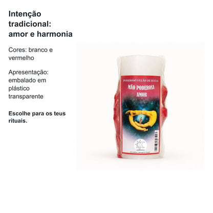 Velão de Ritual Mão Poderosa Amor — benefícios, utilização e características