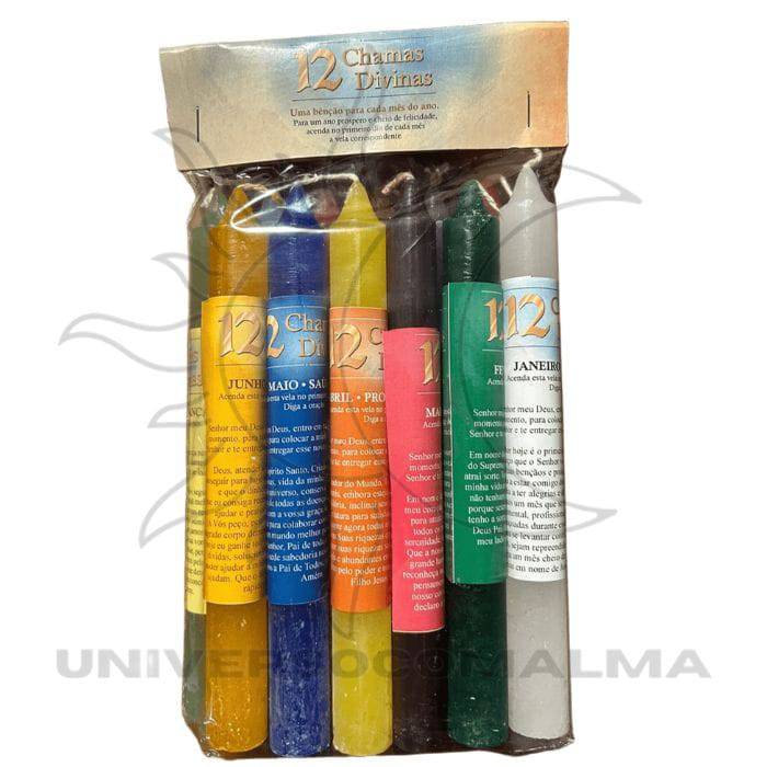Velas 12 Chamas Divinas - Universo com Alma ®