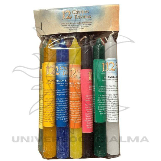 Velas 12 Chamas Divinas - Universo com Alma ®