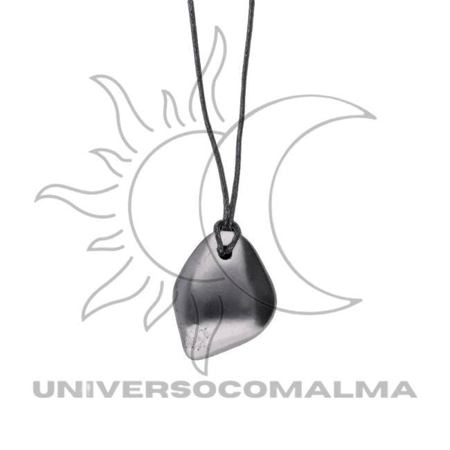 Colar de Shungite banhado a ródio - Universo com Alma ®