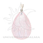 Pingente de gota de quartzo rosa - Universo com Alma ®