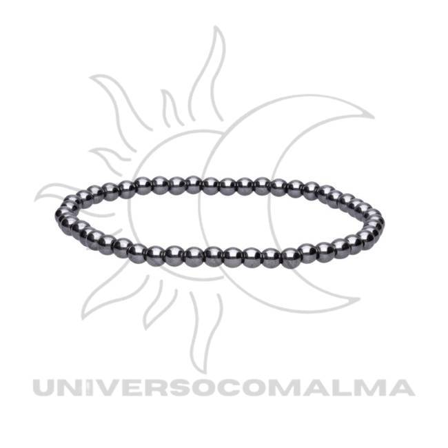 Pulseira Hematite 4mm - Proteção e Equilíbrio Energético - Universo com Alma ®